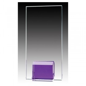 Purple Glass Trophy 7" H - GL1802A-PU