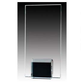 Black Glass Trophy GL1806A-BK