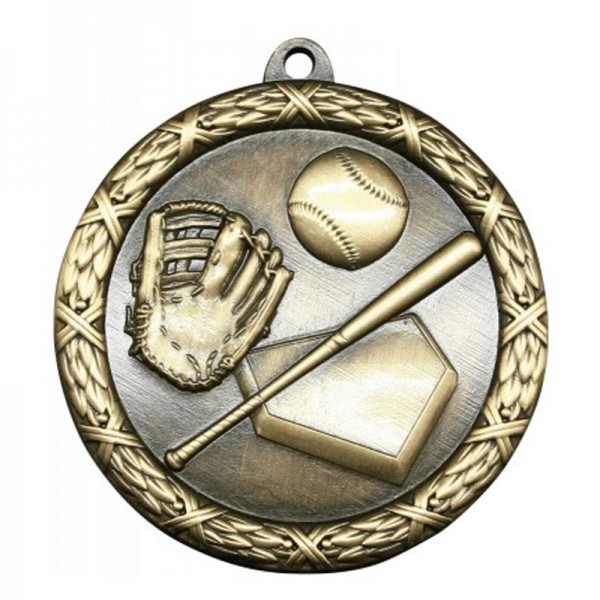 Gold Baseball Medal 2.5" - MST402G