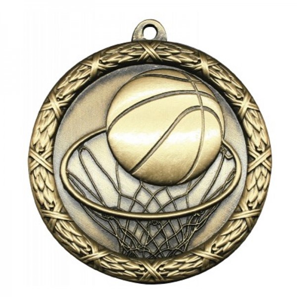 Gold Basketball Medal 2.5" - MST403G