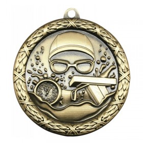 Médaille Natation Or 2.5" - MST414G