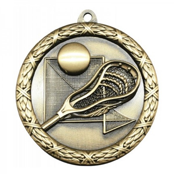 Médaille Lacrosse Or 2.5" - MST428G