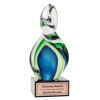 Green Blue Twist Art Glass GA6456