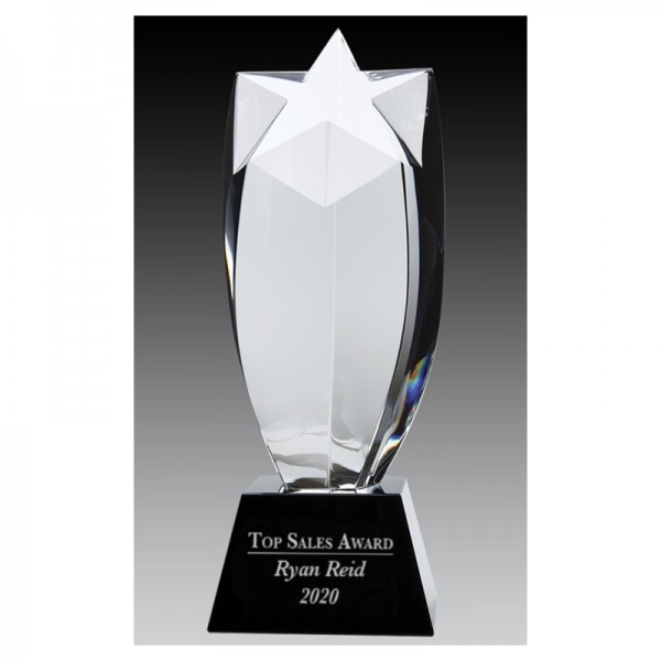 Star Crystal Trophy 8" H - GCY230A