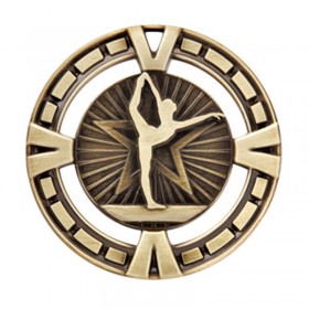 Gold Gymnastics Medal 2.5" - MSP425G