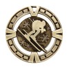Gold Skiing Medal 2.5" - MSP482G