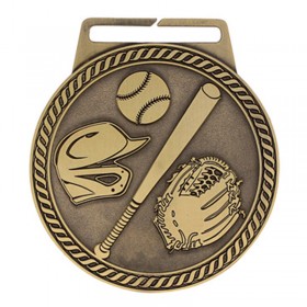 Médaille Baseball Or 3" - MSJ802G