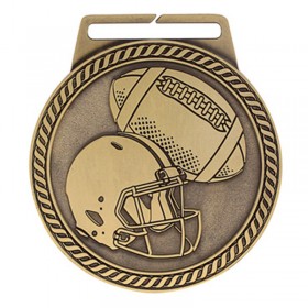 Gold Football Medal 3" - MSJ806G