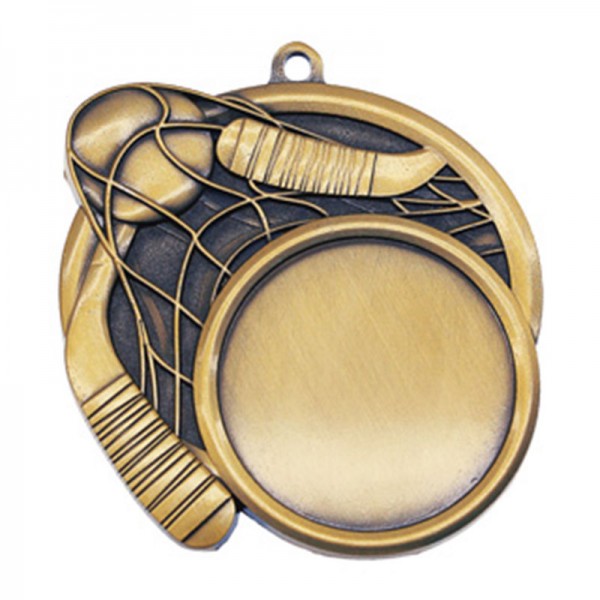 Gold Ball Hockey Medal 2.5" - MSI-2521G front