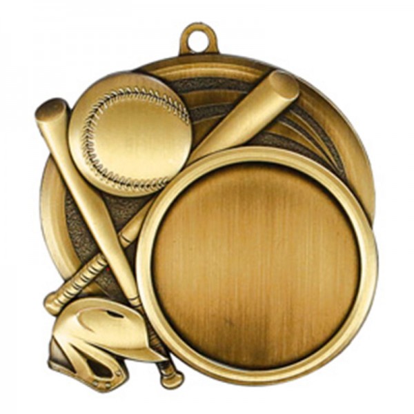 Gold Baseball Medal 2.5" - MSI-2502G front
