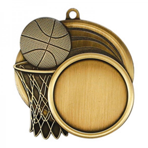 Médaille Basketball Or 2.5" - MSI-2503G recto