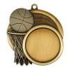 Gold Basketball Medal 2.5" - MSI-2503G front