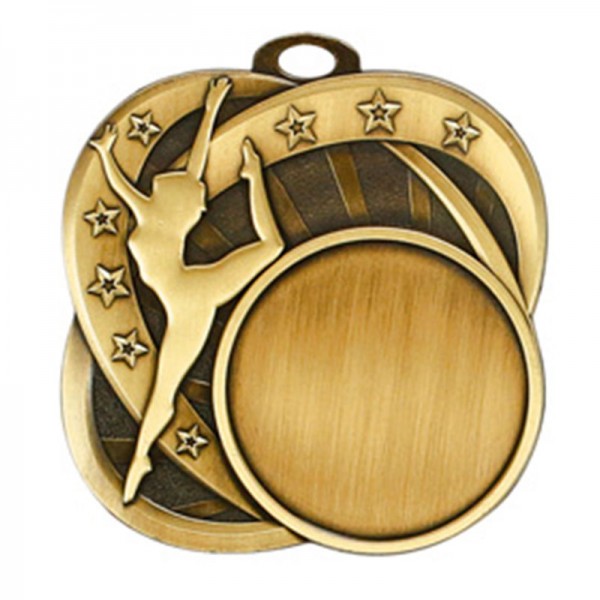 Gold Dance Medal 2.5" - MSI-2554G front