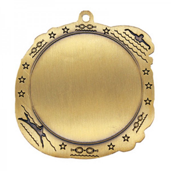 Gold Swimming Medal 2.5" - MSI-2514G back
