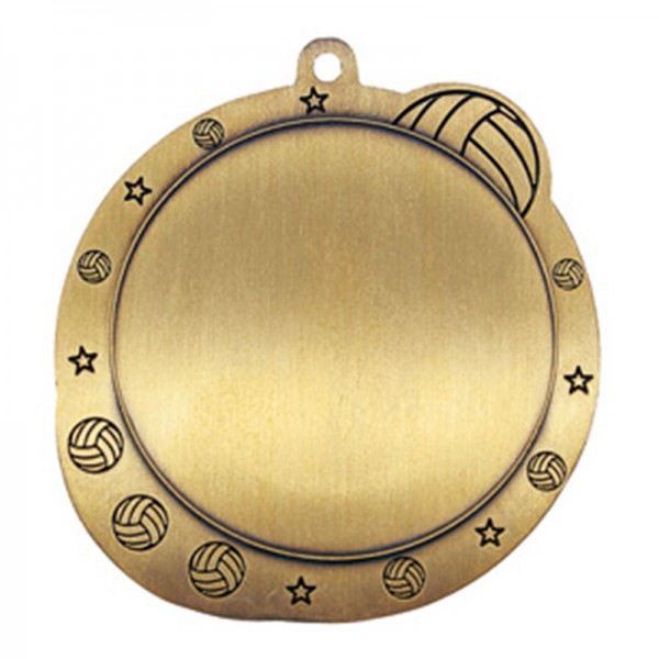 Gold Volleyball Medal 2.5" - MSI-2517G back