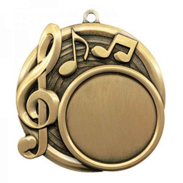 Médaille Or Musique 2 1/2 po MSI-2530G