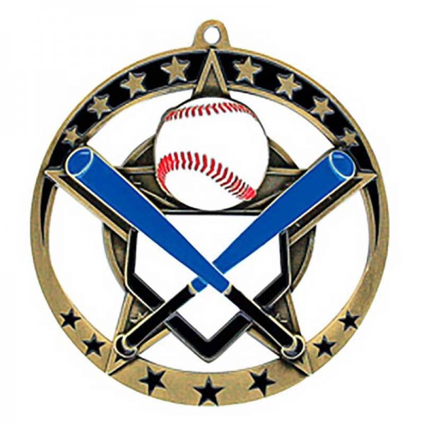 Médaille Or Baseball 2 3/4 po MSE632G