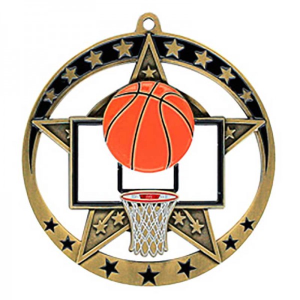 Médaille Basketball Or 2.75" - MSE634G