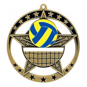 Gold Volleyball Medal 2.75" - MSE639G