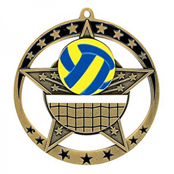 Médaille Or Volleyball 2 3/4 po MSE639G