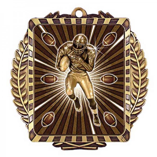 Gold Football Medal 3.5" - MML6007G
