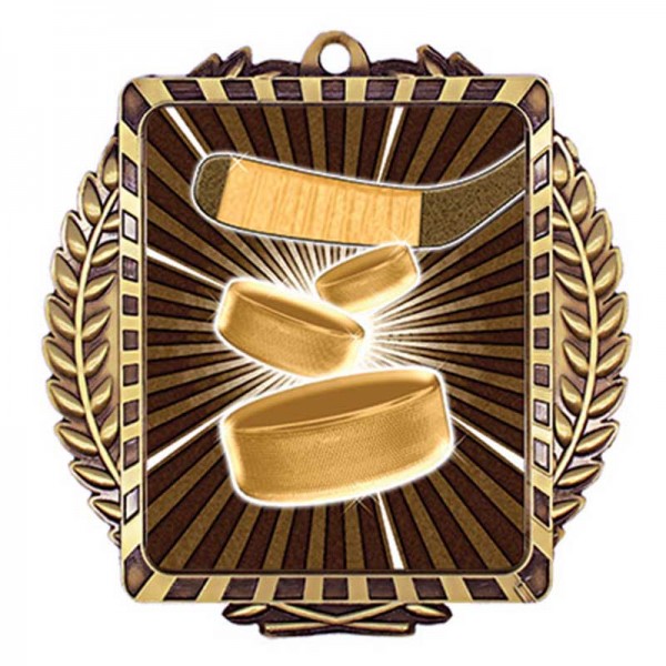 Gold Hockey Medal 3.5" - MML6010G