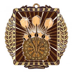 Médaille Fléchettes Or 3.5" - MML6014G
