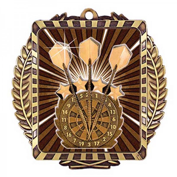 Médaille Fléchette Or 3.5" - MML6014G