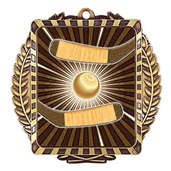 Gold Ball Hockey Medal 3.5" - MML6021G