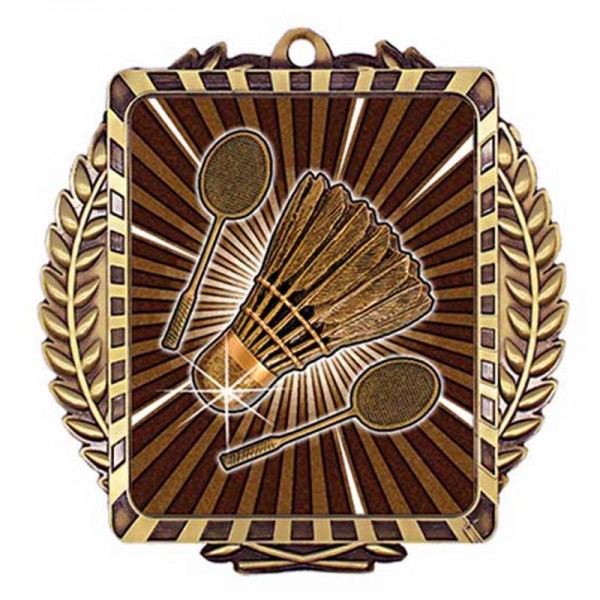 Gold Badminton Medal 3.5" - MML6027G