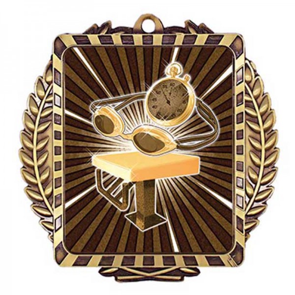 Médaille Natation Or 3.5" - MML6033G