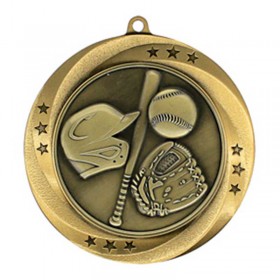 Gold Baseball Medal 2.75" - MMI54902G