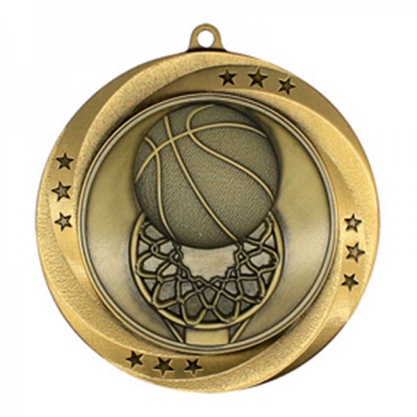 Gold Basketball Medal 2.75" - MMI54903G