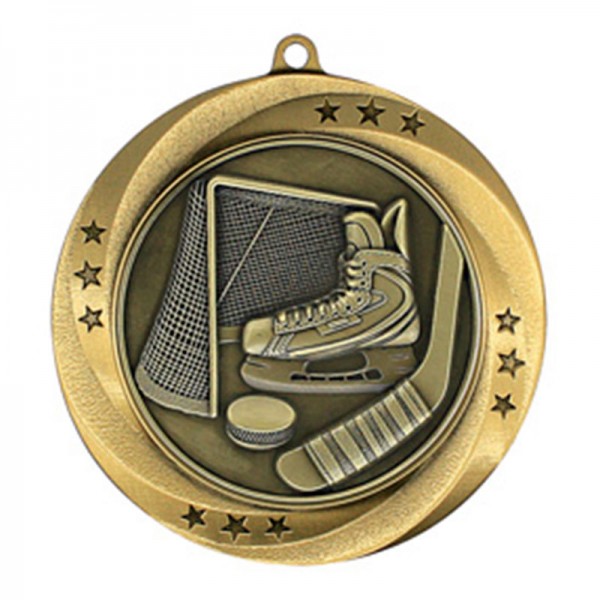 Médaille Or Hockey 2 3/4 po MMI54910G