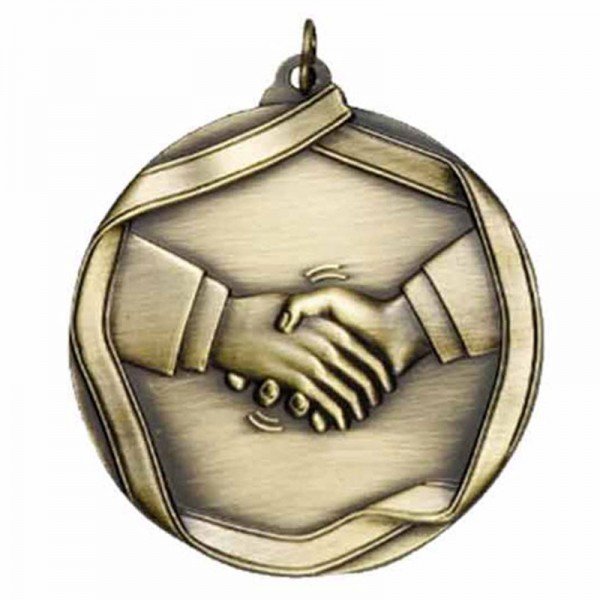 Handshake Gold Medal 2 1/4 in MS658AG