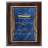 Cherrywood and Blue Tribute Plaque PLV555CW-BL