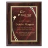 Cherry Wood and Red Star Plaque PLV562-CW-RED