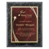 Granite and Red Star Plaque PLV562-GRA-RED