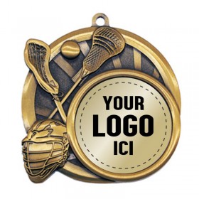 Gold Lacrosse Medal 2.5" - MSI-2528G logo