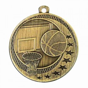Gold Basketball Medal 2" - MSQ03G