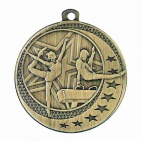 Gold Gymnastics Medal 2" - MSQ25G