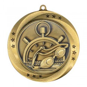 Gold Swimming Medal 2.75" - MMI54914G