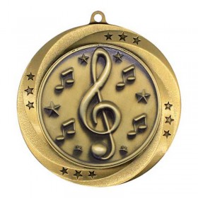 Médaille Or Musique 2 3/4 po MMI54930G