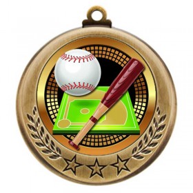Gold Baseball Medal 2.75" - MMI4770G-PGS002
