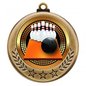 Gold 10-Pin Bowling Medal 2.75" - MMI4770G-PGS004