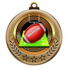 Gold Football Medal 2.75" - MMI4770G-PGS007