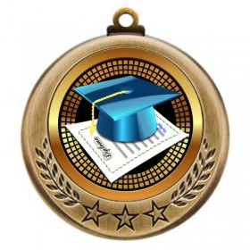 Gold Graduation Medal 2.75" - MMI4770G-PGS018