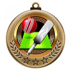 Gold Cricket Medal 2.75" - MMI4770G-PGS022