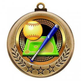 Gold Softball Medal 2.75" - MMI4770G-PGS026