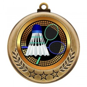 Médaille Badminton Or 2.75" - MMI4770G-PGS027
